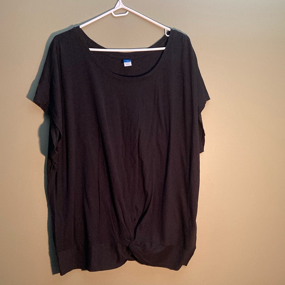 Old Navy Maternity Black Oversized Short Sleeve Top